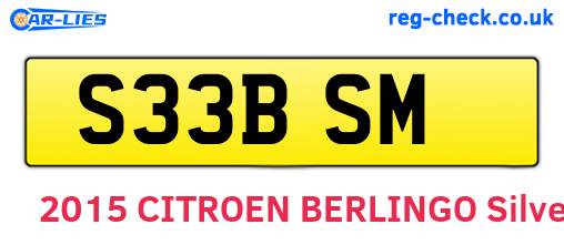 S33BSM are the vehicle registration plates.