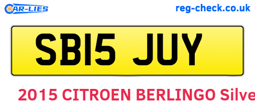 SB15JUY are the vehicle registration plates.