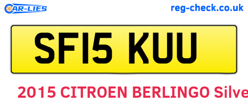 SF15KUU are the vehicle registration plates.