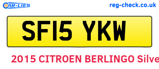 SF15YKW are the vehicle registration plates.