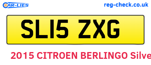 SL15ZXG are the vehicle registration plates.