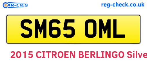 SM65OML are the vehicle registration plates.
