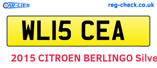 WL15CEA are the vehicle registration plates.