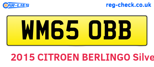 WM65OBB are the vehicle registration plates.