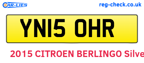 YN15OHR are the vehicle registration plates.