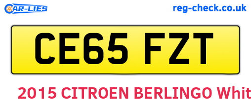 CE65FZT are the vehicle registration plates.