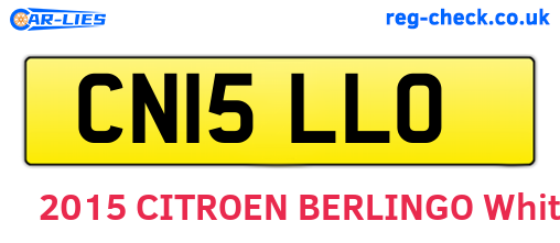 CN15LLO are the vehicle registration plates.