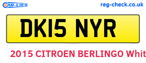 DK15NYR are the vehicle registration plates.