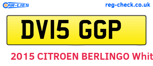 DV15GGP are the vehicle registration plates.