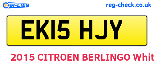 EK15HJY are the vehicle registration plates.