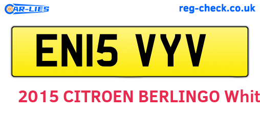 EN15VYV are the vehicle registration plates.