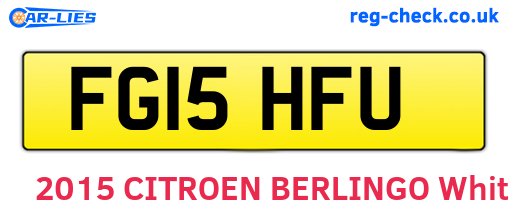 FG15HFU are the vehicle registration plates.