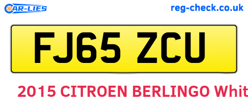 FJ65ZCU are the vehicle registration plates.
