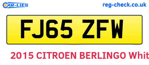 FJ65ZFW are the vehicle registration plates.