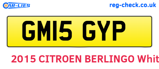 GM15GYP are the vehicle registration plates.