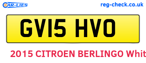 GV15HVO are the vehicle registration plates.