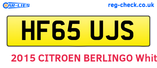 HF65UJS are the vehicle registration plates.