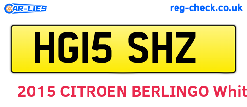 HG15SHZ are the vehicle registration plates.