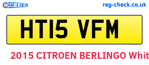 HT15VFM are the vehicle registration plates.