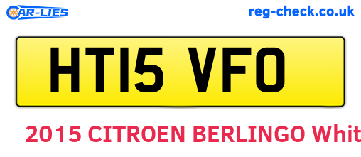 HT15VFO are the vehicle registration plates.
