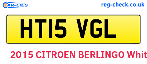 HT15VGL are the vehicle registration plates.