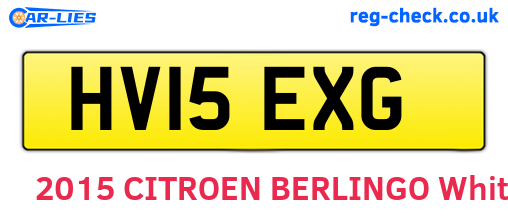 HV15EXG are the vehicle registration plates.