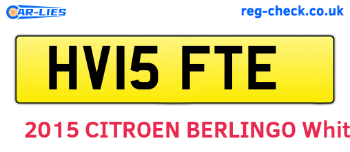 HV15FTE are the vehicle registration plates.