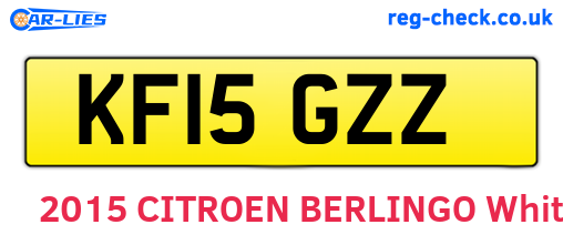 KF15GZZ are the vehicle registration plates.