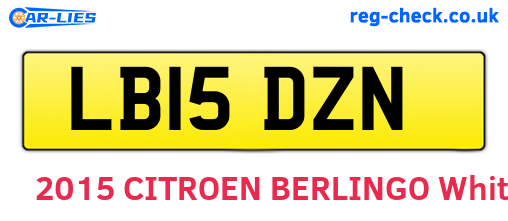 LB15DZN are the vehicle registration plates.
