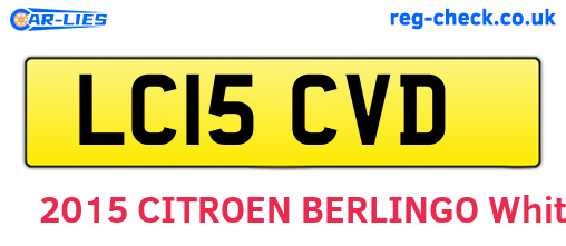 LC15CVD are the vehicle registration plates.