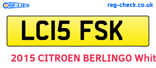 LC15FSK are the vehicle registration plates.