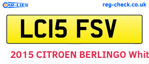 LC15FSV are the vehicle registration plates.