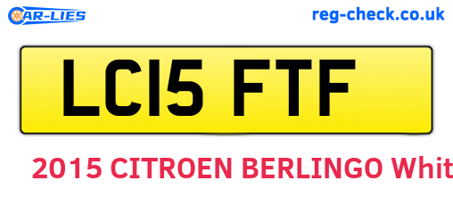 LC15FTF are the vehicle registration plates.