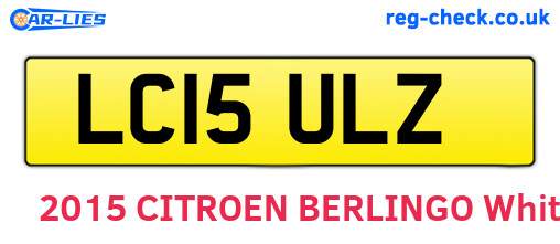 LC15ULZ are the vehicle registration plates.