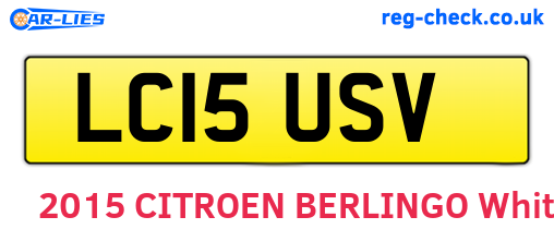 LC15USV are the vehicle registration plates.