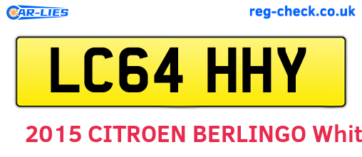 LC64HHY are the vehicle registration plates.