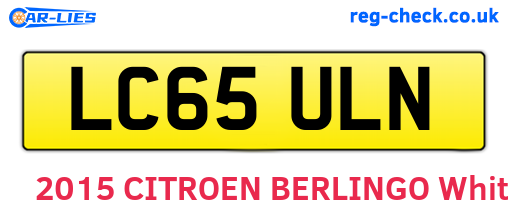 LC65ULN are the vehicle registration plates.