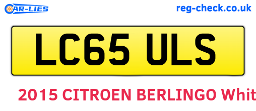 LC65ULS are the vehicle registration plates.