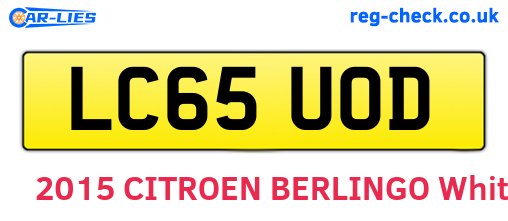 LC65UOD are the vehicle registration plates.