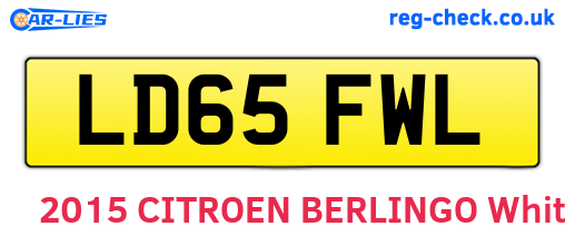 LD65FWL are the vehicle registration plates.
