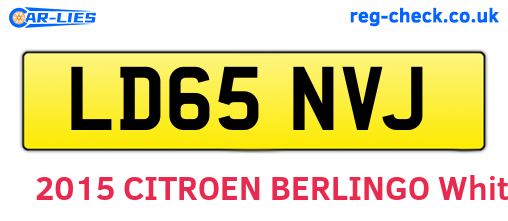 LD65NVJ are the vehicle registration plates.
