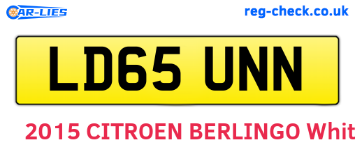 LD65UNN are the vehicle registration plates.