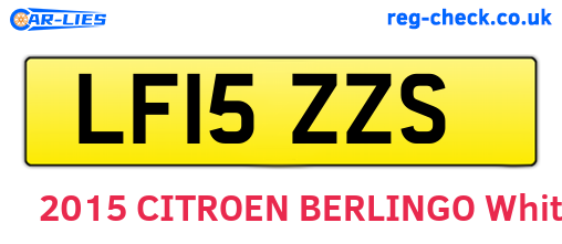LF15ZZS are the vehicle registration plates.