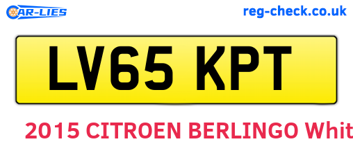 LV65KPT are the vehicle registration plates.