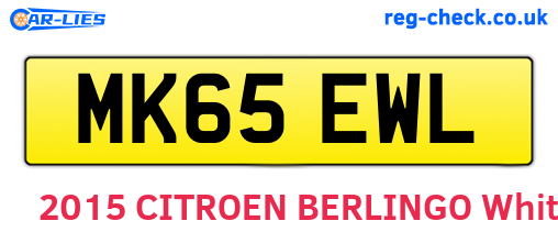 MK65EWL are the vehicle registration plates.