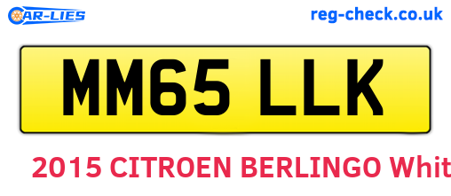 MM65LLK are the vehicle registration plates.