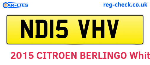 ND15VHV are the vehicle registration plates.