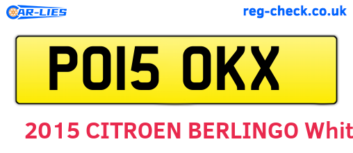 PO15OKX are the vehicle registration plates.