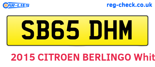 SB65DHM are the vehicle registration plates.