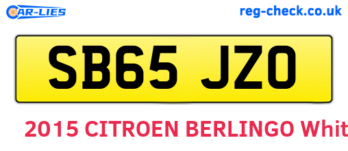 SB65JZO are the vehicle registration plates.